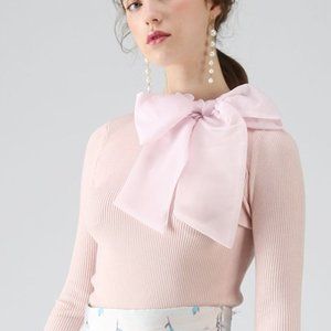 FANCY WITH BOWKNOT KNIT TOP IN PINK